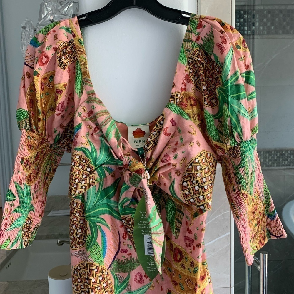 Farm Rio Mixed Fruits Mini Dress - Picture 9 of 15